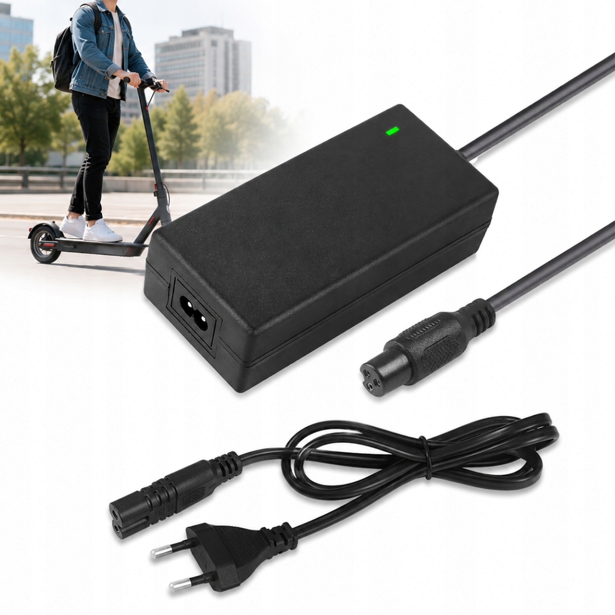 Ładowarka Zasilacz Hoverboard Deskorolka Elektryczna Wtyk 9mm 3PIN 36V 42V