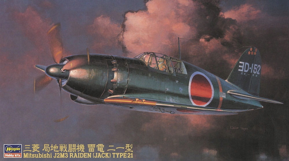 Hasegawa JT45 Mitsubishi J2M3 Raiden Měřítko Letadla 1/48 Hobby Plast