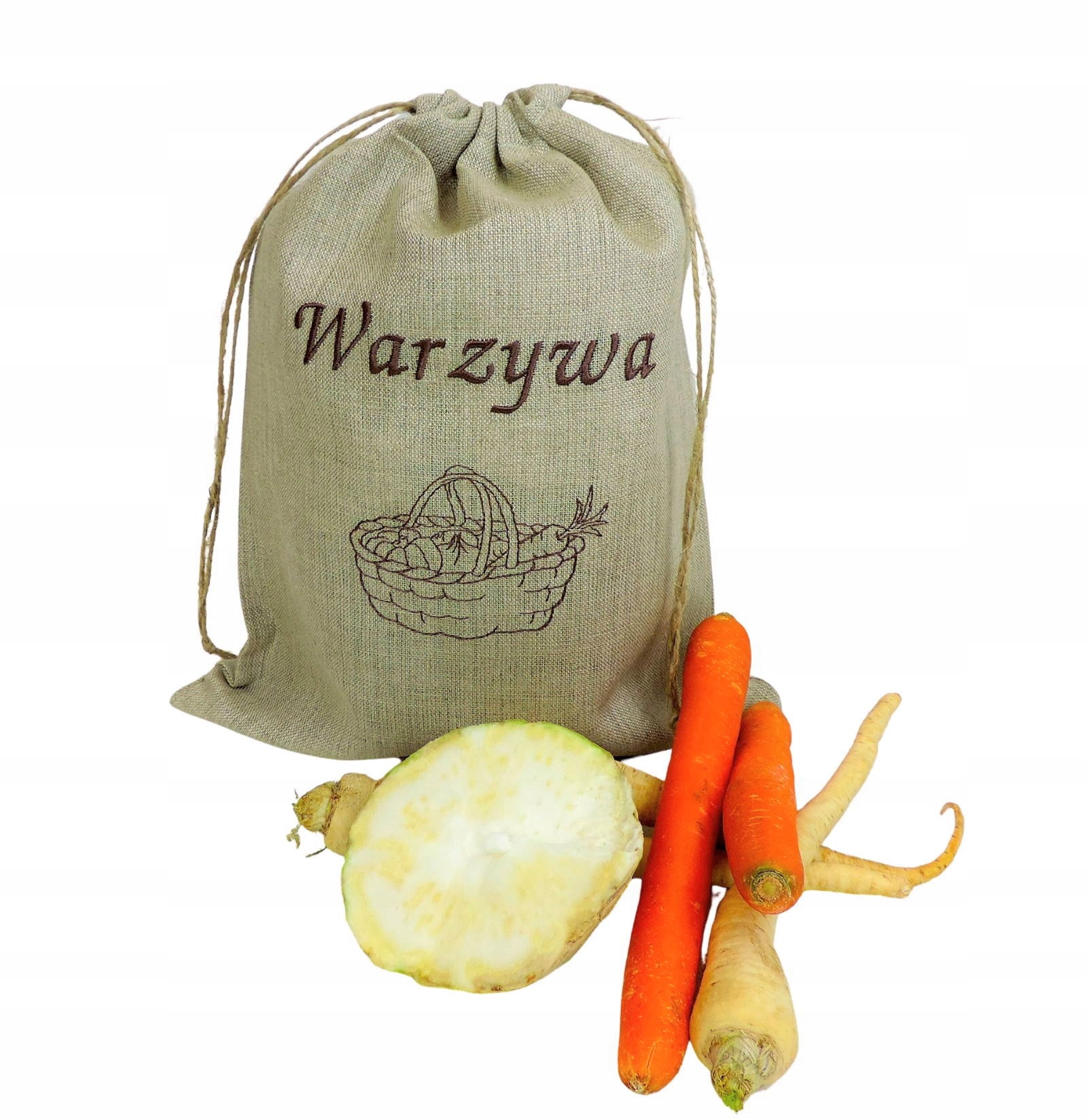 

Worek lniany na warzywa 100% len Handmade Eco