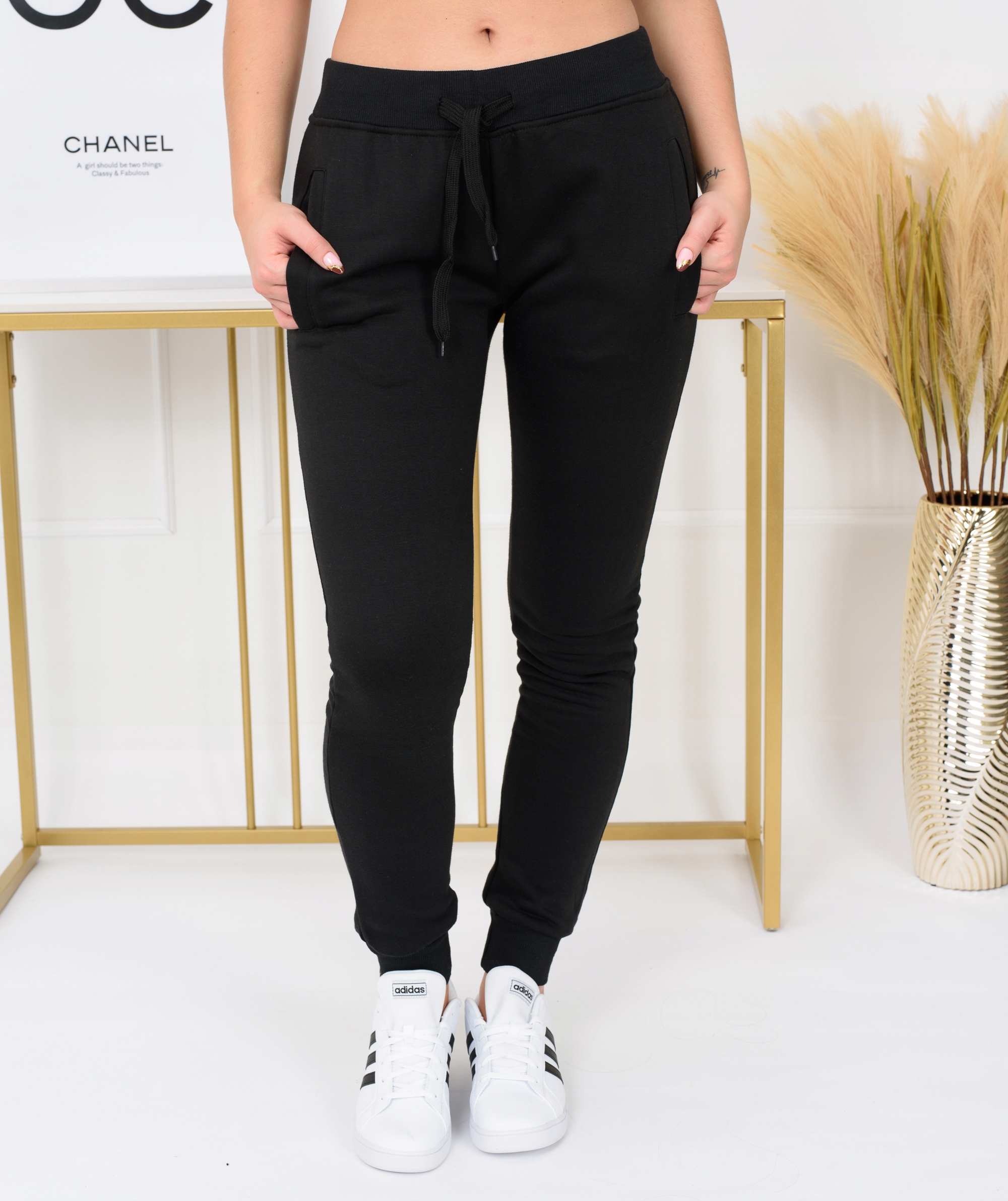 CK01 roz. L DAMSKIE SPODNIE DRESOWE GŁADKIE Marka Fk_fashion