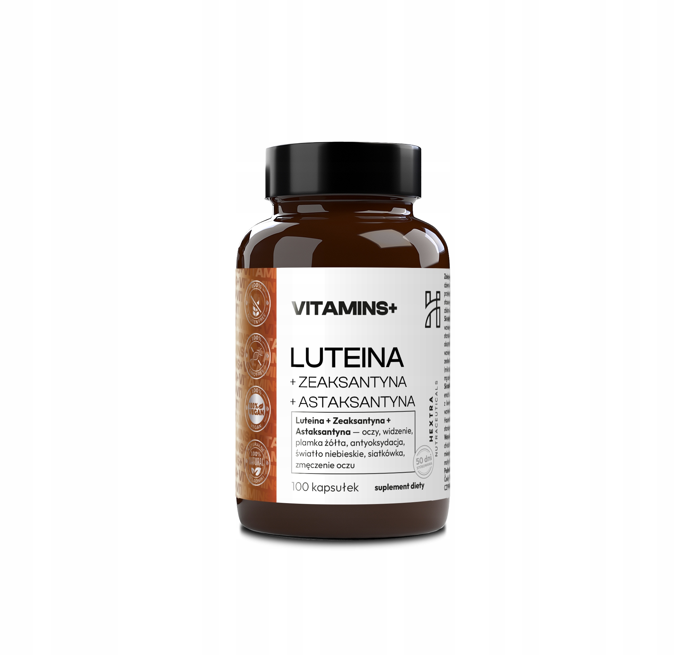 Luteina + Zeaksantyna + Astaksantyna 100 kaps. - oczy, światło niebieskie