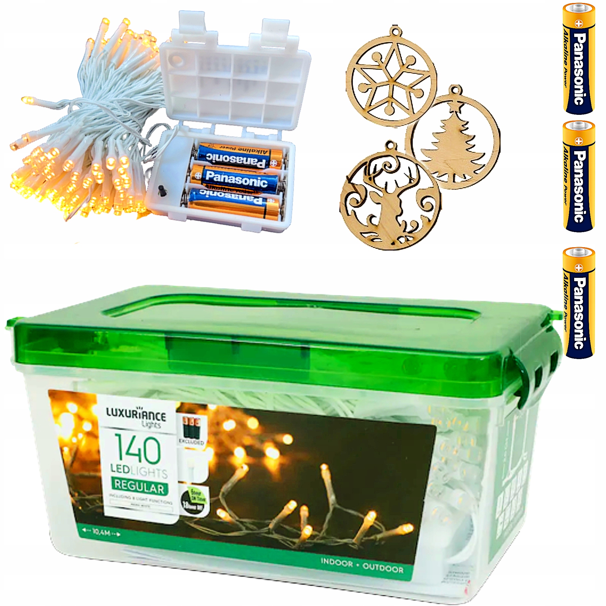 

Lampki świąteczne baterie 140LED choinkowe