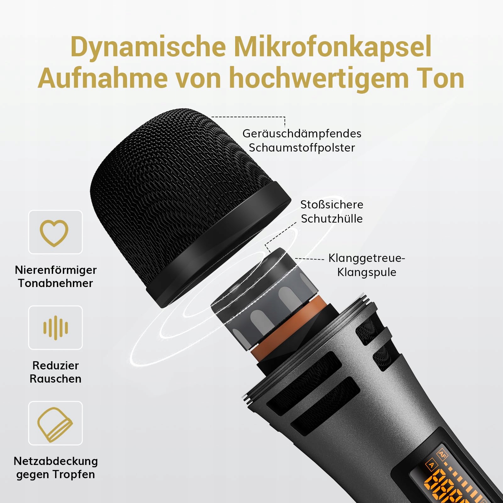 TONOR Mikrofony Karaoke TW350 Szare Na Ślub Konferencję — miniatura 2