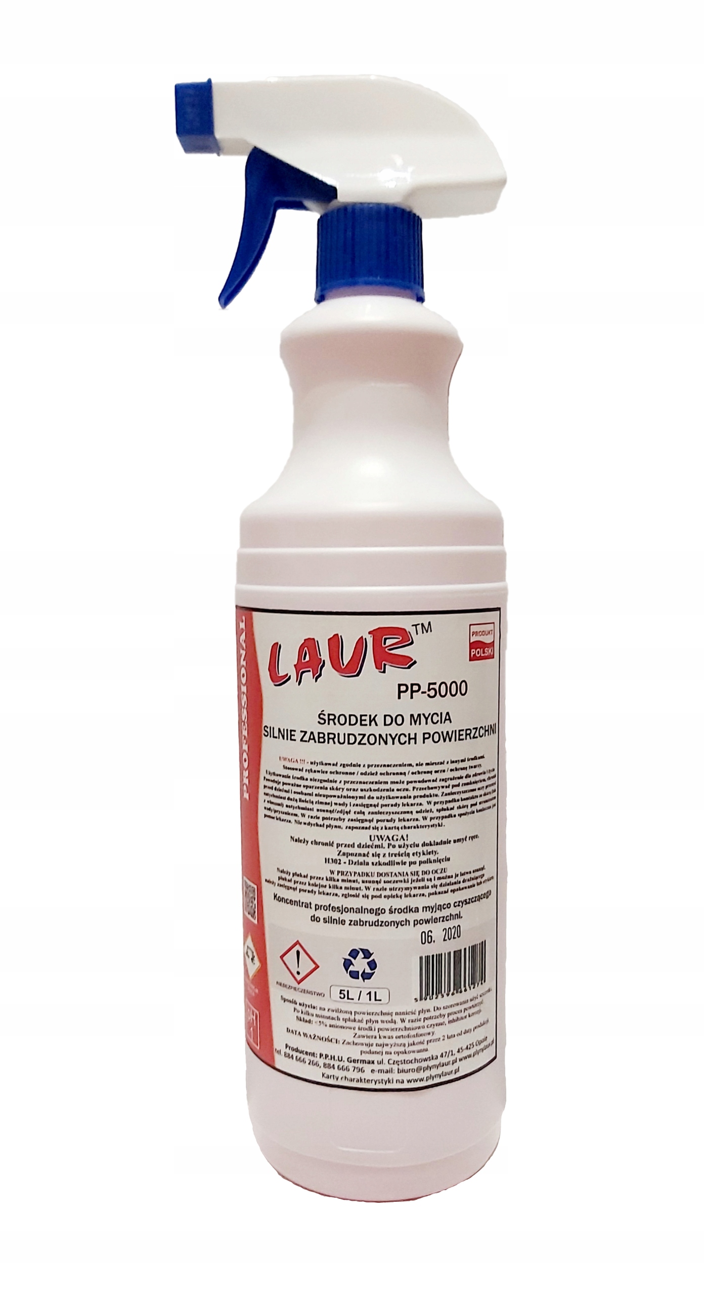 

Płyn do mycia silnie zabrudzonych powierzchni 1Ltr