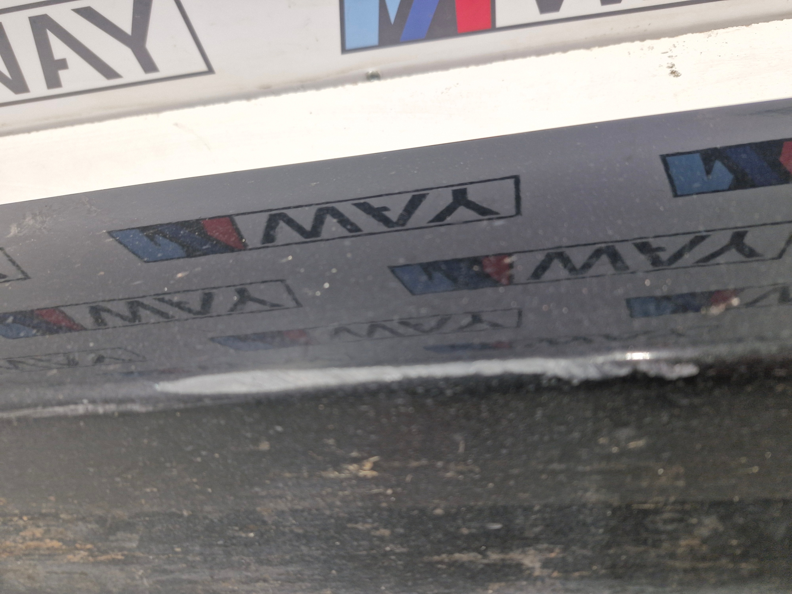 BMW 3 E90 E91 moulding cover of the threshold cap left 475 BLACK SAPHIRE