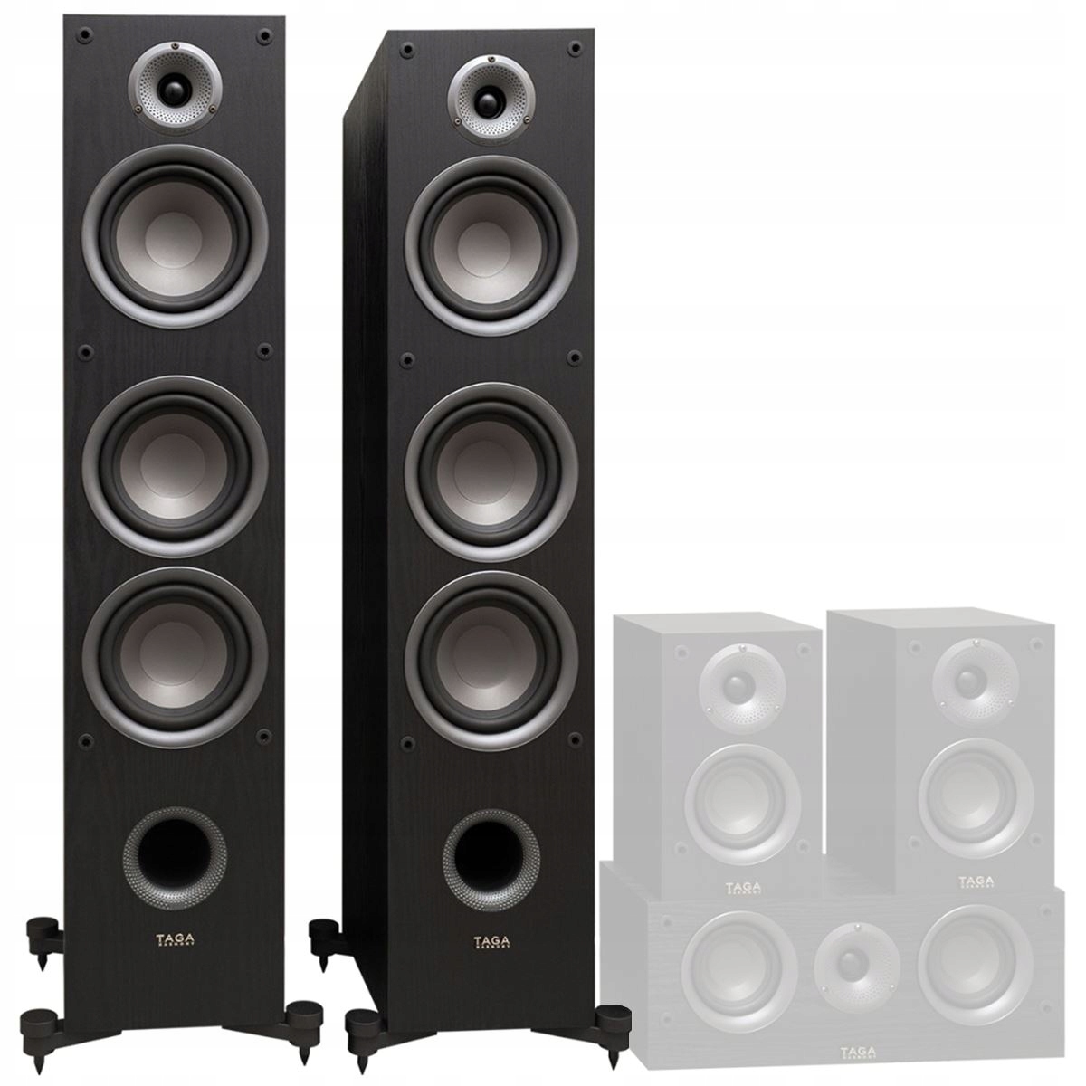 TAGA HARMONY TAV607F +C +S ZESTAW KINO DOMOWE 5.0 System dźwięku 5.0