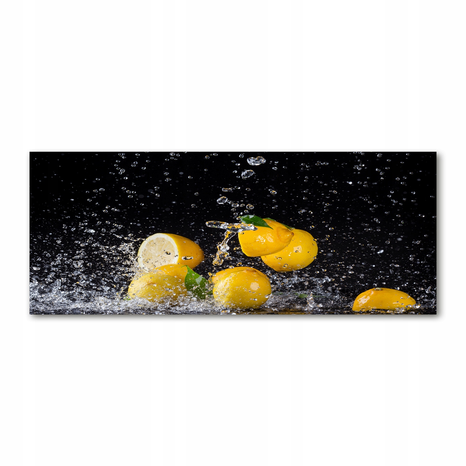 

Foto obraz akryl zdjęcie Cytryny i woda 125x50 cm