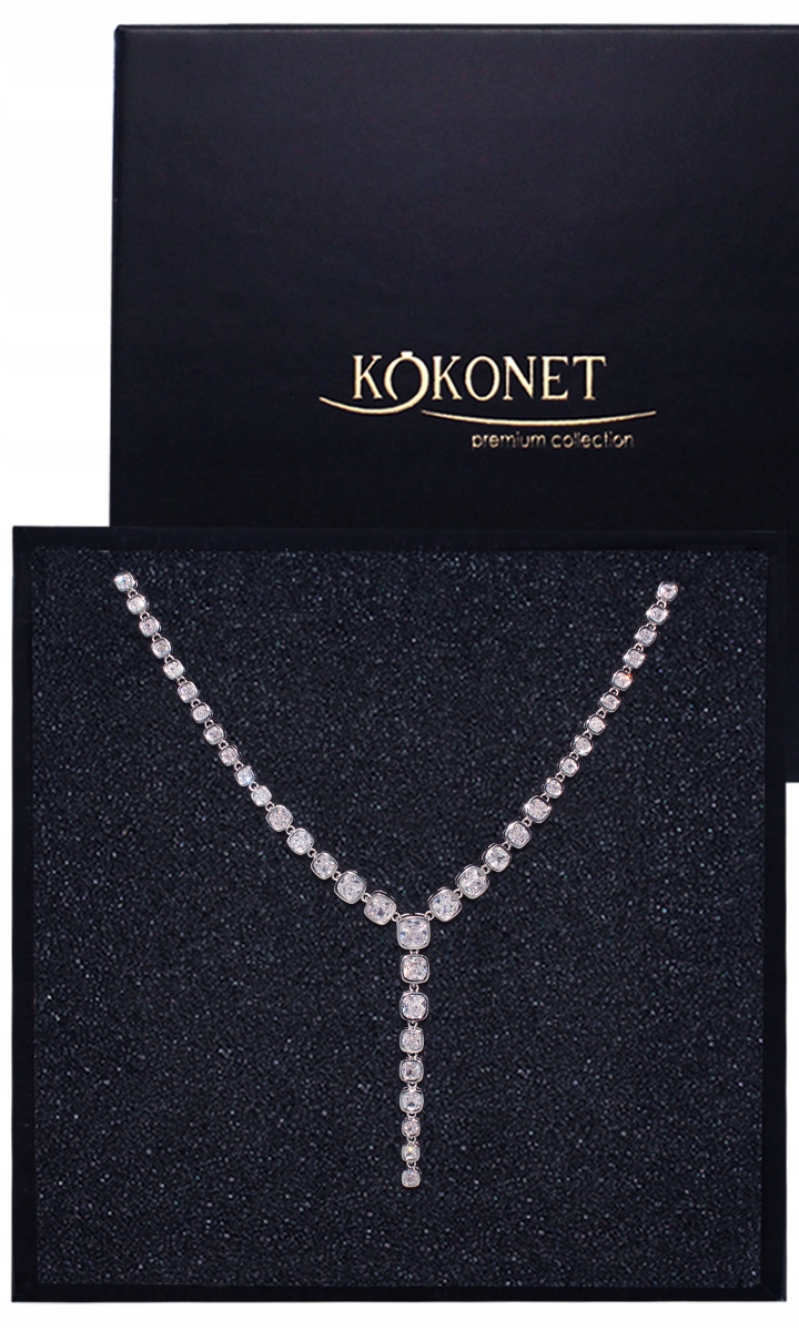 Elegantní kolia Premium osázená výhradně zirkony, Bohatá ozdobná svatba ozdoba