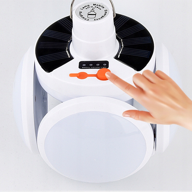 LAMPA LATARKA KEMPINGOWA LED SOLARNA USB BATERIE Rodzaj bateryjna