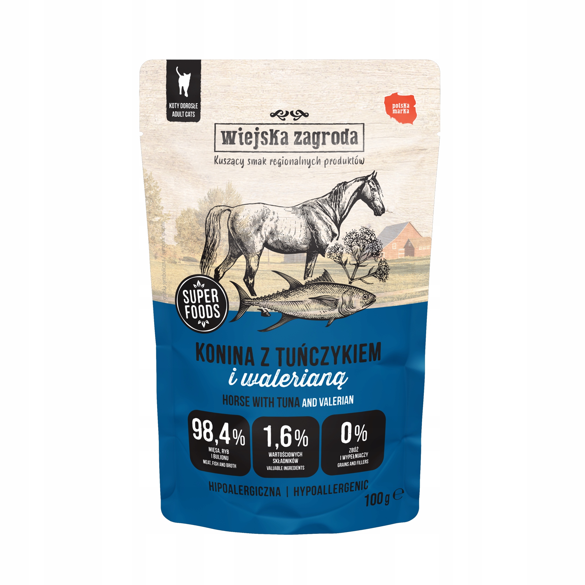 Levně 8 x Wiejska Zagroda Konina s tuňákem 100 g