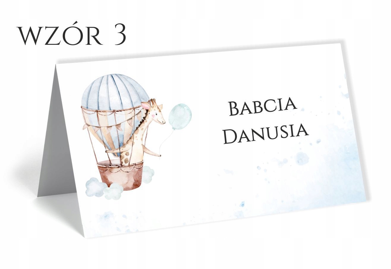 Winietki na stół URODZINY personalizacja 10 wzorów Rodzaj pozostałe