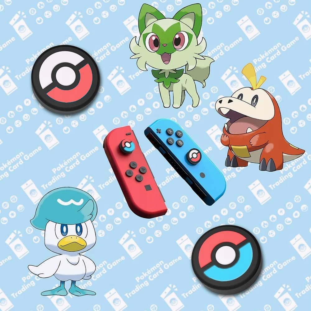 NAKŁADKI GRIPY GUMKI NA GRZYBKI JOY-CON DO NINTENDO SWITCH 4SZT POKEBALL Typ inny