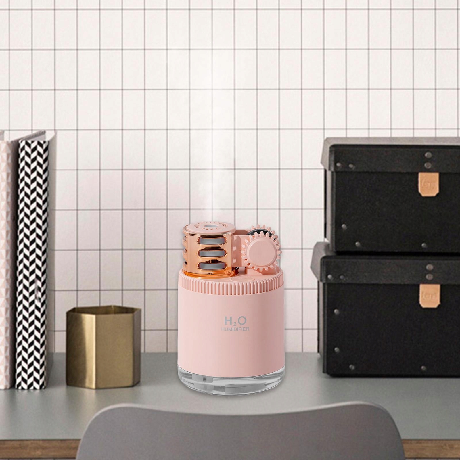 Nawilżacz Cool Mist 260 ml z automatycznym wyłączaniem, różowy Typ inny