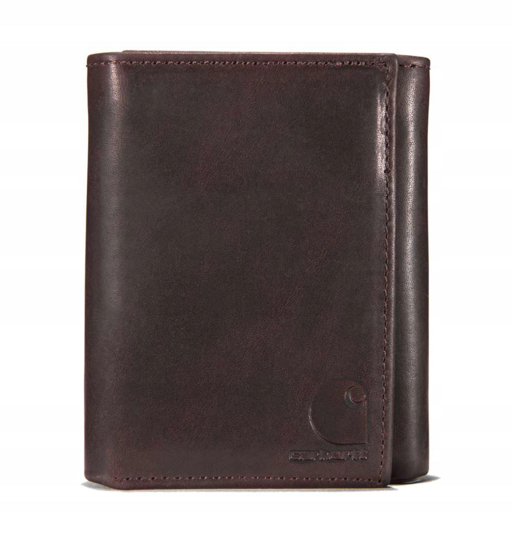 Peněženka Carhartt Oil Tan Trifold Dark Brown