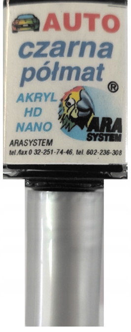 LAKIER ZAPRAWKA CZARNY CZARNA PÓŁMAT ARA 10 ML