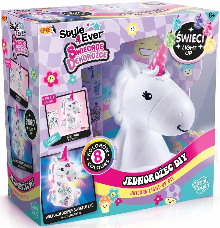 ŚWIECĄCY DEKOROŻEC JEDNOROŻEC DIY KREATYWNA ZABAWKA DO OZDABIANIA EPEE Marka Epee