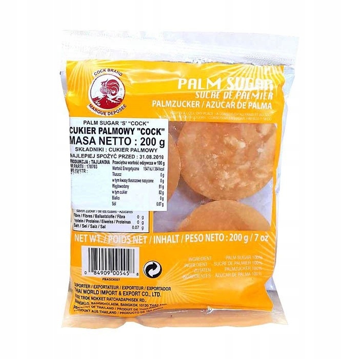 

Cukier palmowy Cock Brand 200g do curry bryłki