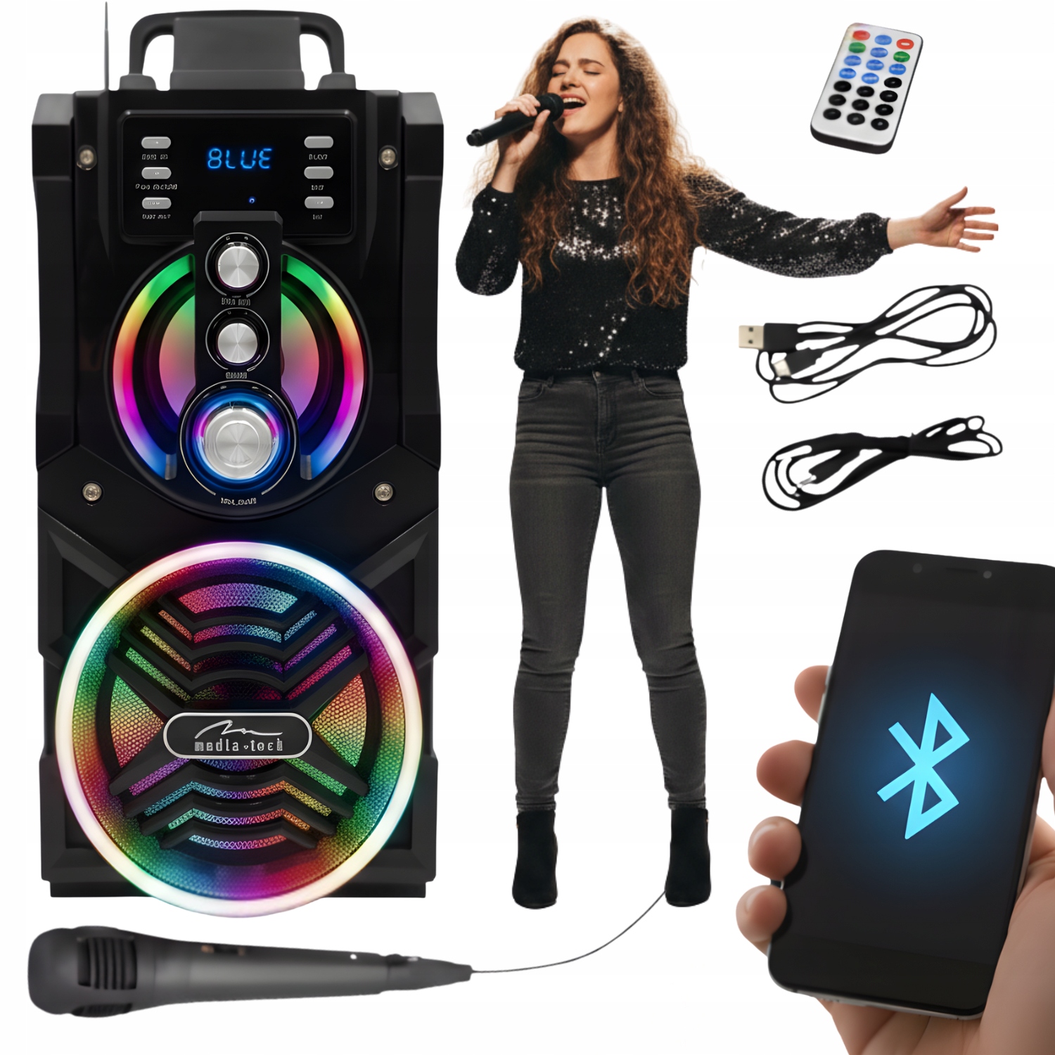 Портативный динамик Media-tech Partybox BT MT3150 черный 800 Вт