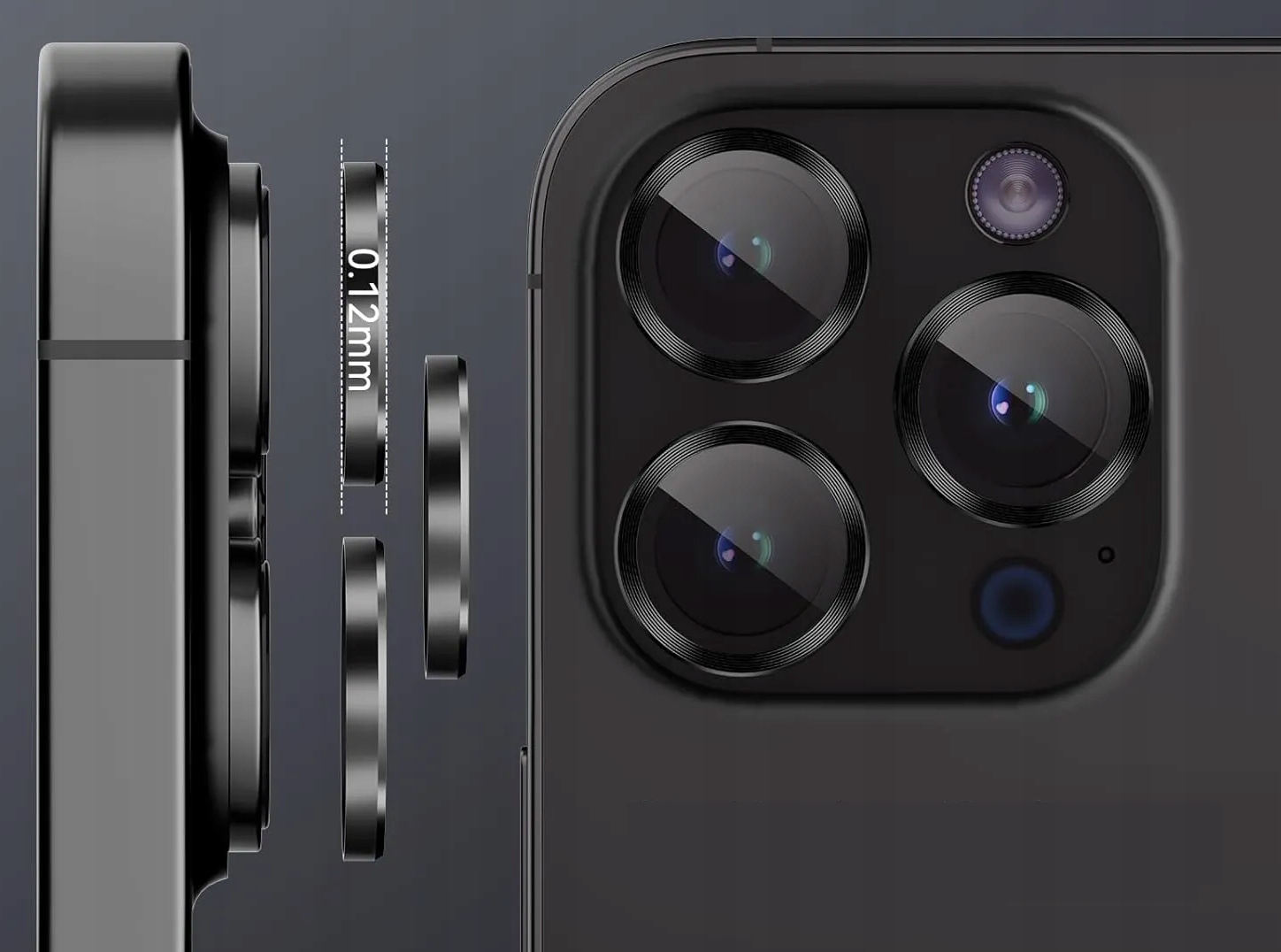 SOCZEWKI NA APARAT DO iPHONE 14 PRO / 14 PRO MAX SZKŁO MOCNE ŁATWY MONTAŻ Pasuje do modelu iPhone 14 Pro iPhone 14 Pro Max