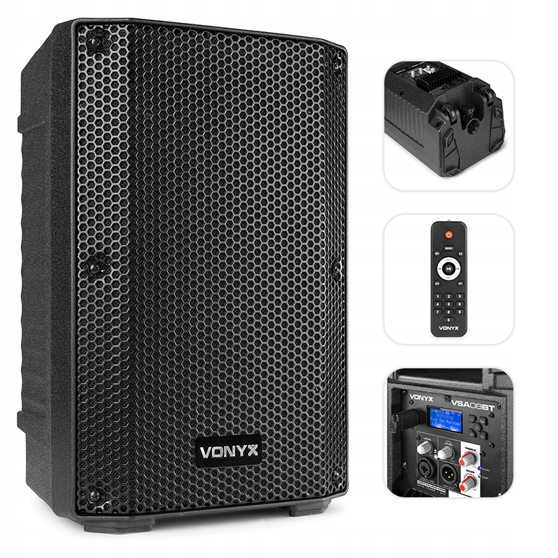 

Kolumna aktywna VSA08BT Bi-amp 8'' 250 W BT/MP3