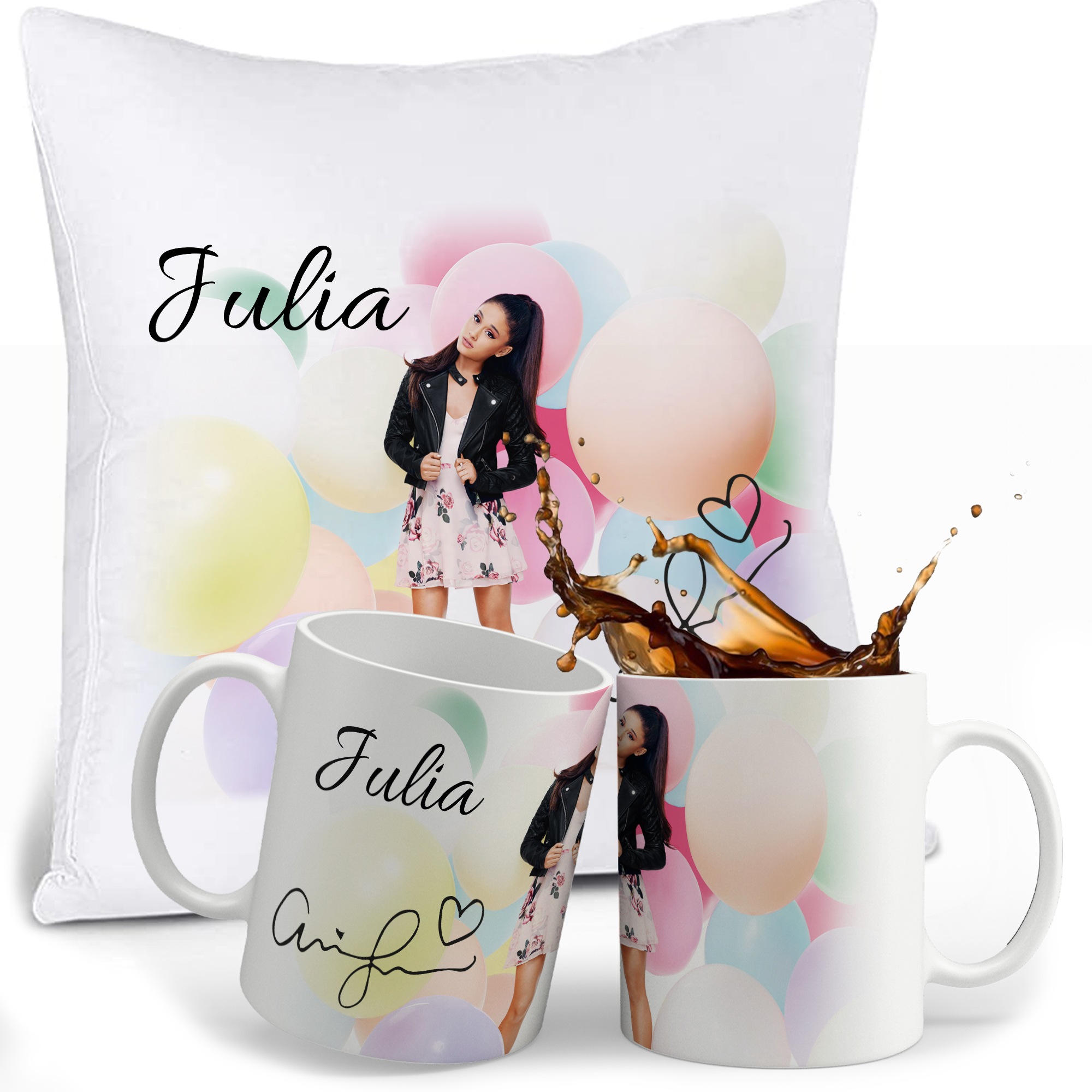 

Zestaw Ariana Grande Kubek Poduszka Imie