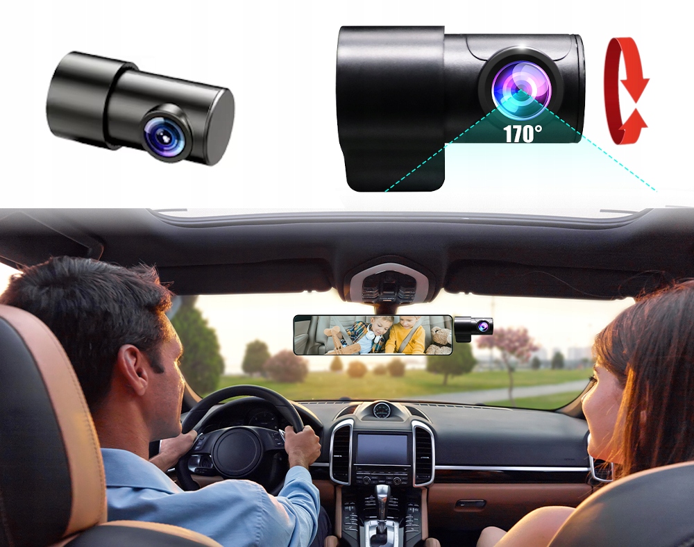Wideorejestrator jazdy Lusterko 12 Kamera Android Auto Carplay 4K Nawigacja Marka Home Automation