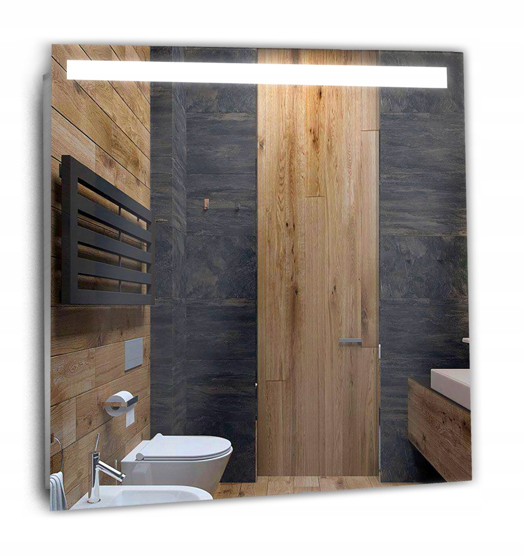 

Lustro Led Podświetlane Łazienkowe Ledowe 40X40