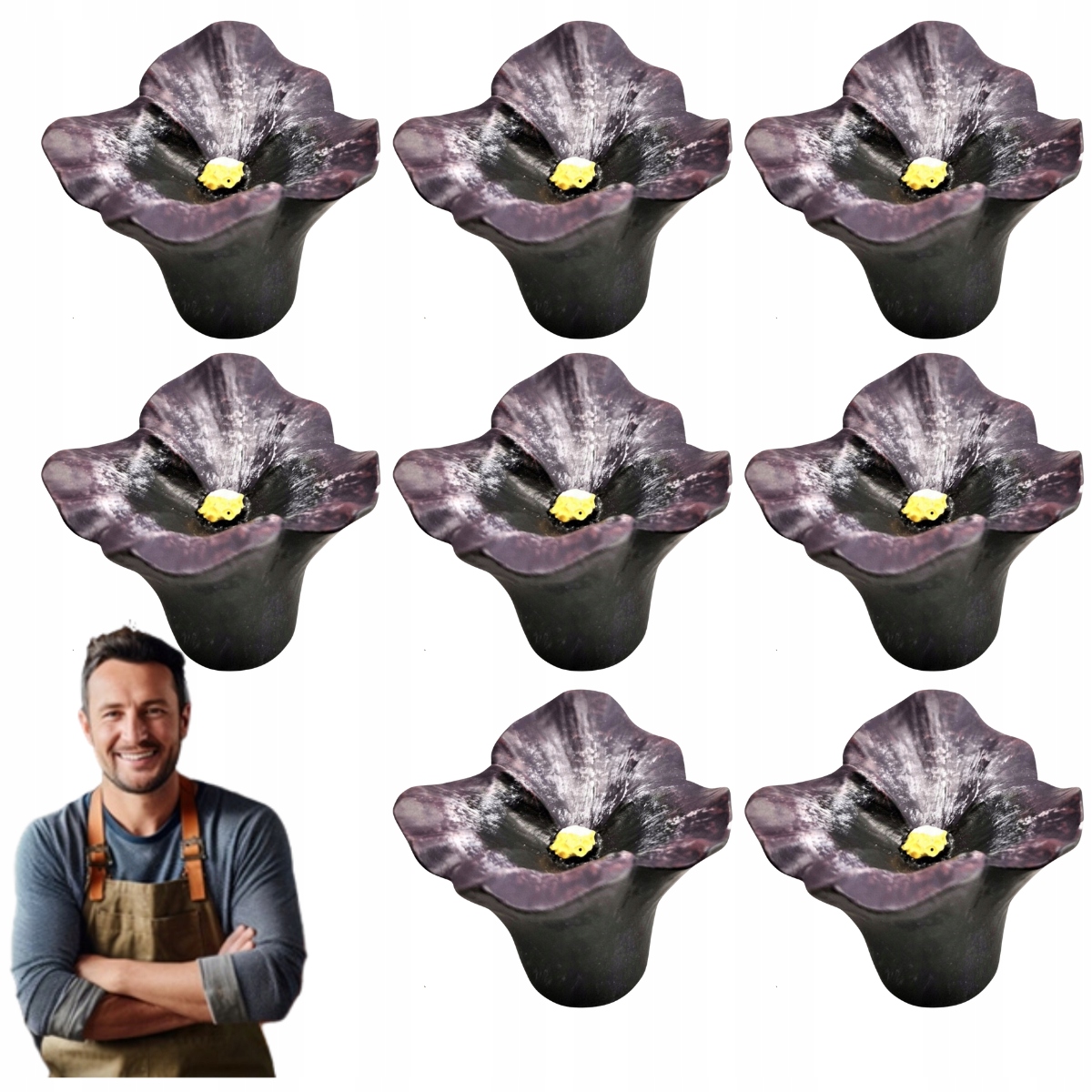 Nábytkový držiak Detský nábytkový gombík Orchidea Tmavofialový 8ks