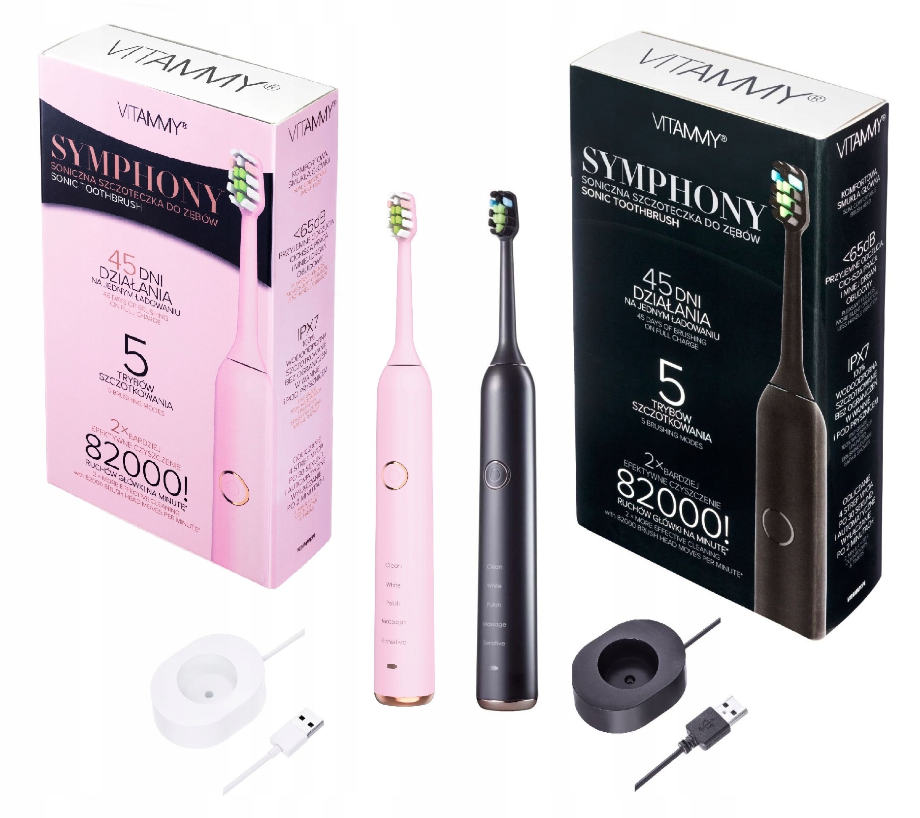 

Szczoteczka soniczna Vitammy Symphony Zestaw Dla 2