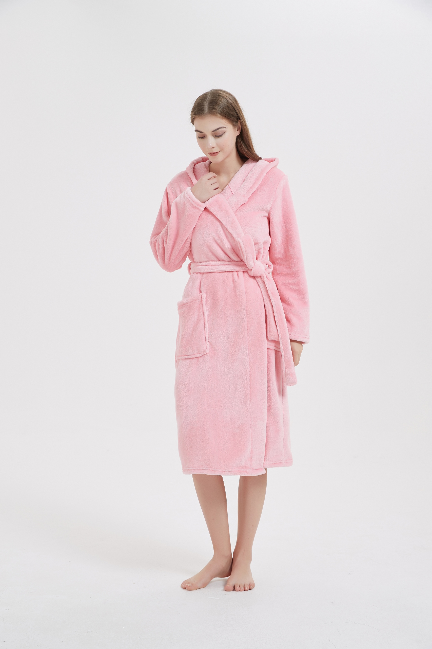 CIEPŁY SZLAFROK PODOMKA Z KAPTUREM MIĘKKI 2XL/3XL Model Carlo