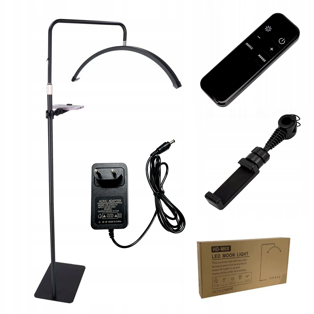 Kosmetická Led lampa bezstínová stojící podlahová pro líčení řas oblouk