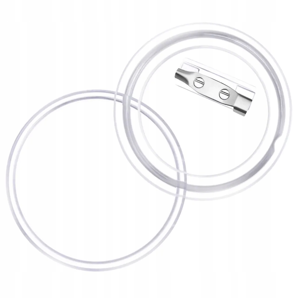 Zestaw Przypinek Akrylowych 44 mm, Przezroczysty, 100szt. Nazwa koloru producenta przezroczysty