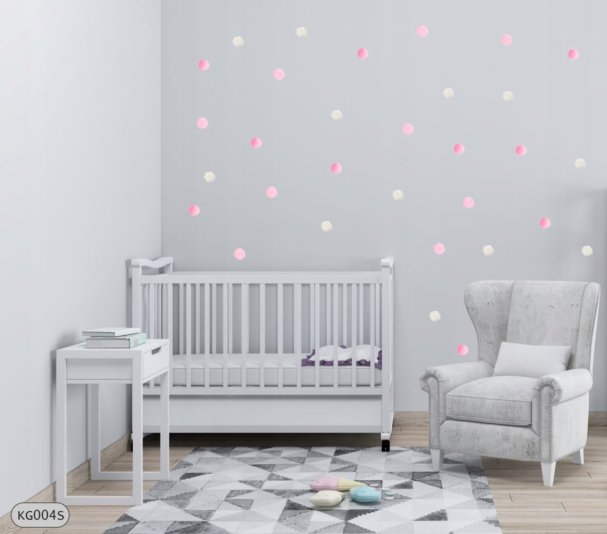 PASTELOWE GROSZKI KROPKI NAKLEJKI NA ŚCIANĘ 84SZT. Marka inna