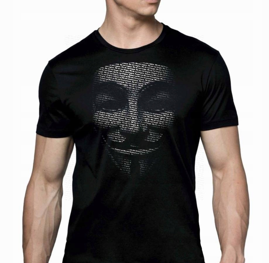 

Koszulka męska Anonymous t-shirt czarny Xs