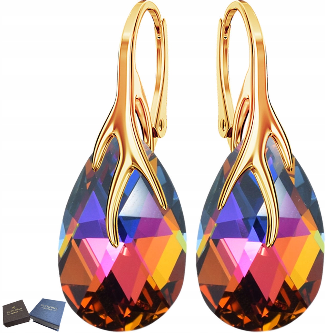 Pozlacené Stříbrné Náušnice 925 Závěsné Stříbrné šperky pro manželku sestry