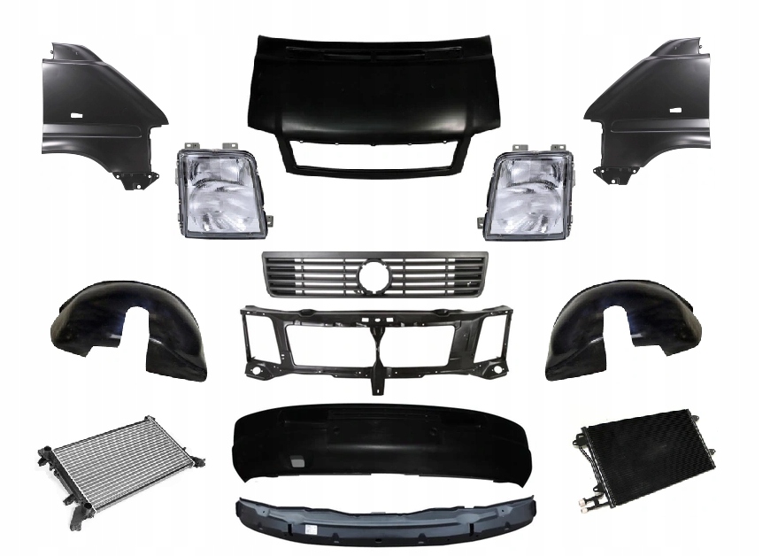 VW LTd 1996-2005 КОМПЛЕКТ ПЕРЕД КАПОТ ФАРЫ ПЕРЕДНЯЯ ПАНЕЛЬ