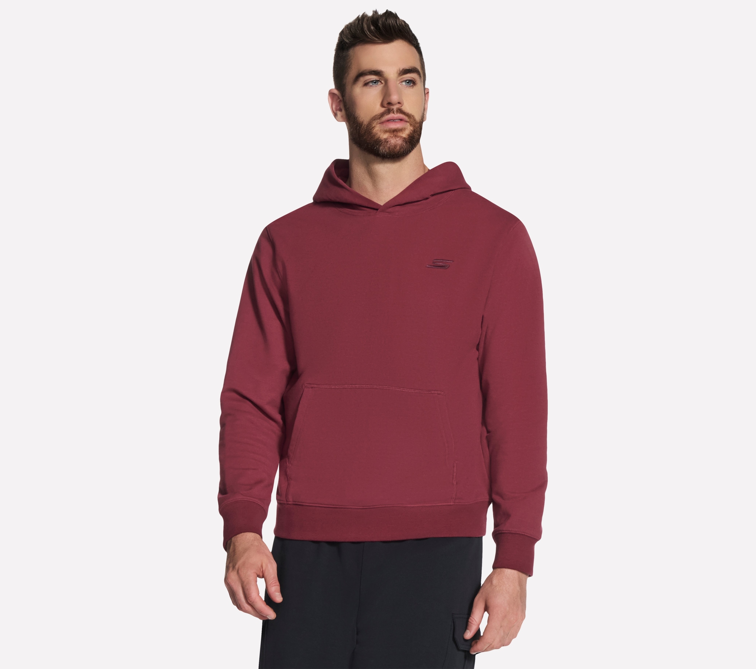 Pánská mikina Skechers Street Stad bordó HD106 Ccrd