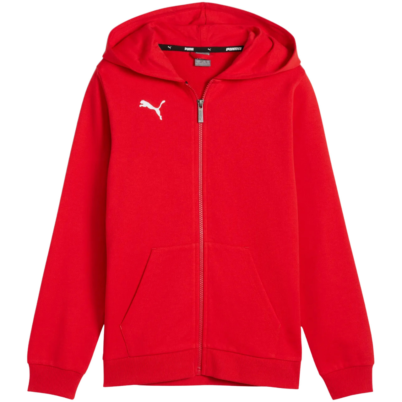 Bluza Dziecięca Czerwona Puma teamGoal Casuals Kapturem Rozpinana r. 128 cm