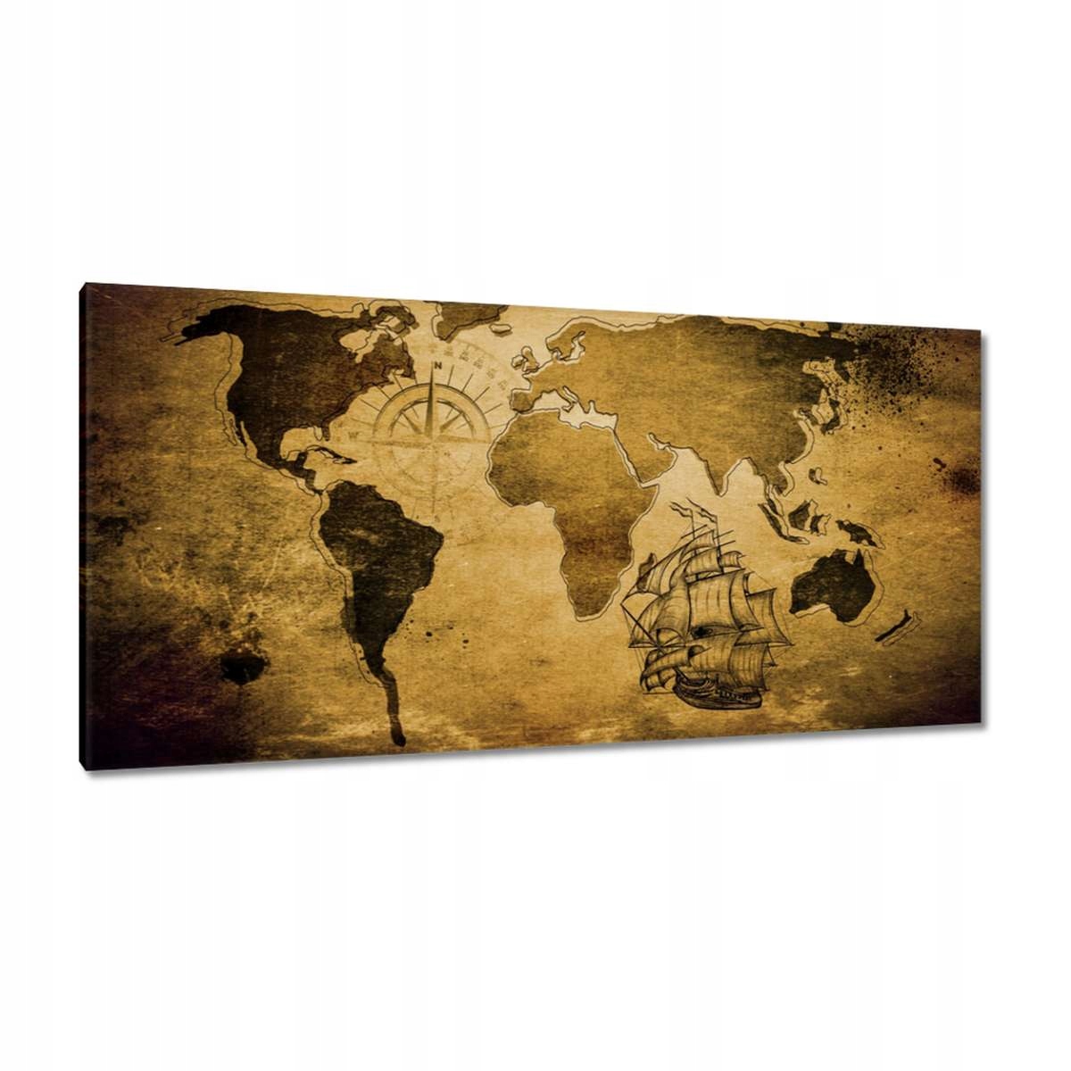 Obrazy 115x55 Stará mapa Vintage