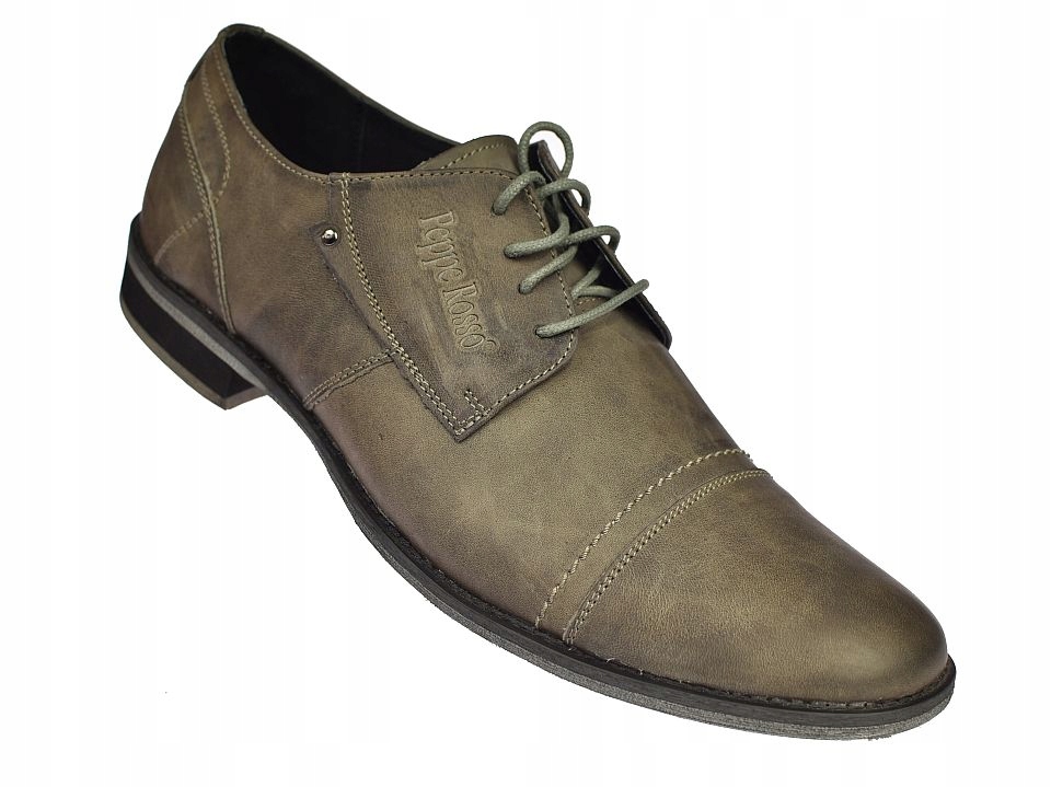 Pánské kožené šněrovací polobotky Peppe Rosso M24 vel 43