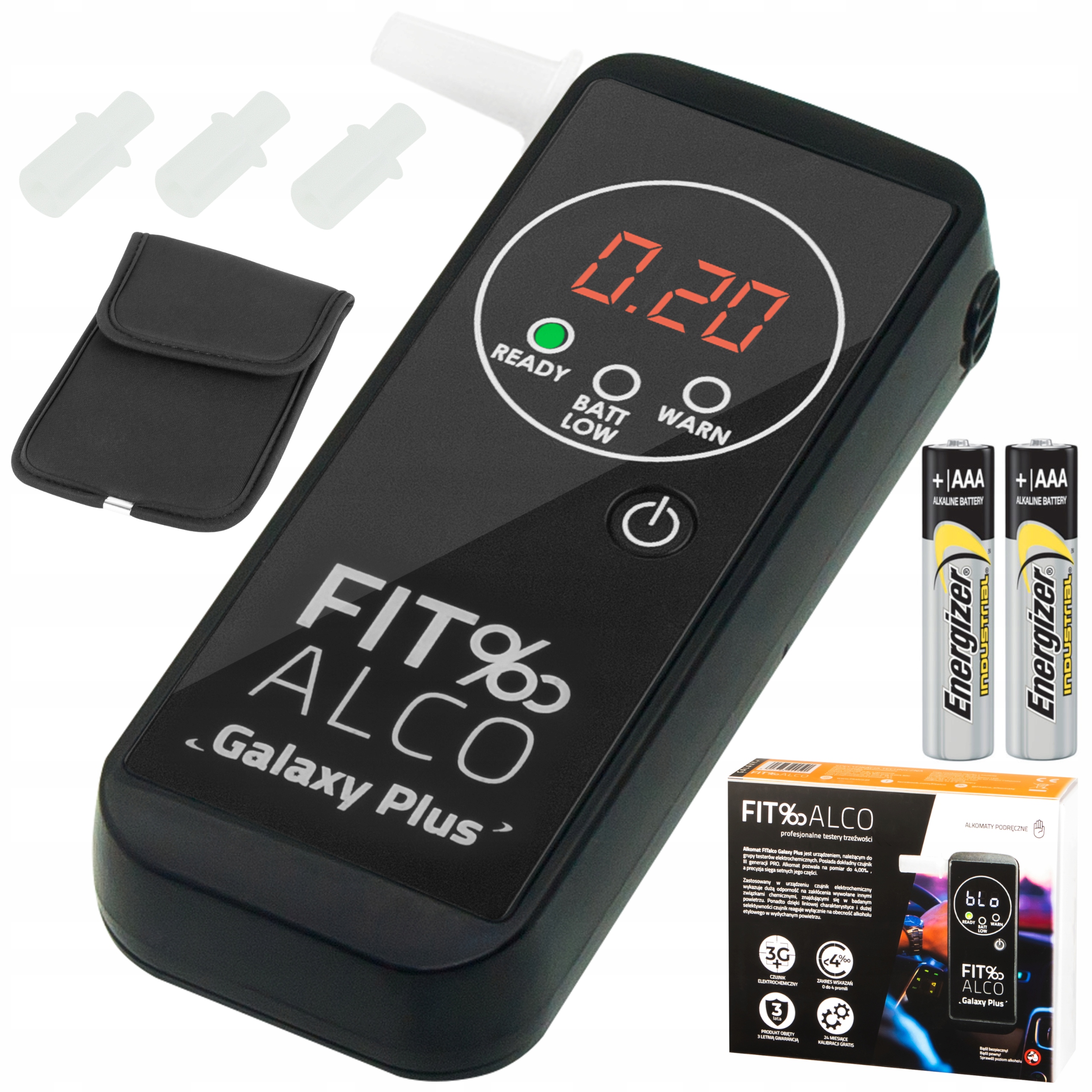 Алкотестер Fitalco Galaxy Plus откалиброванный комплект