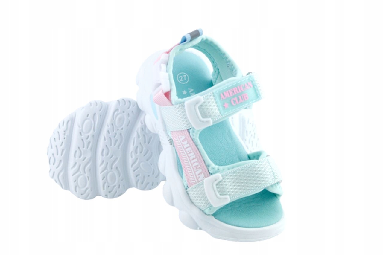 

American RL34 Wygodne Turkusowe Sandałki R.30