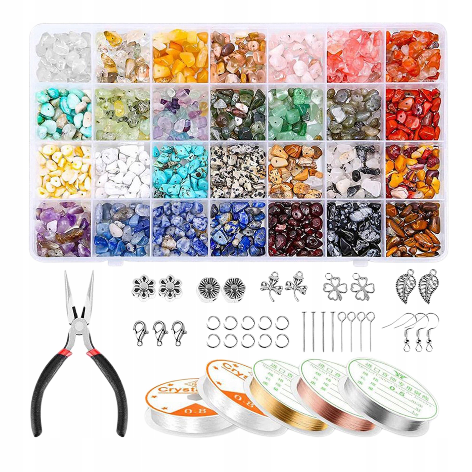 Přírodní Drahokam Čipy Sada Korálek Na Náramky Náležitosti Šperků Diy Crafting
