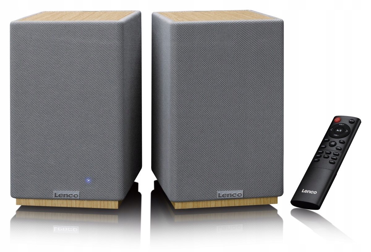 Aktívne HiFi stereo reproduktory s Bluetooth a diaľkovým ovládaním Lenco SPB-241WDGY
