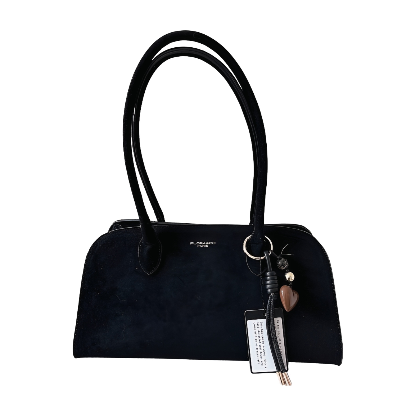 Flora&Co kabelka kufřík přes rameno černá ekosemišová