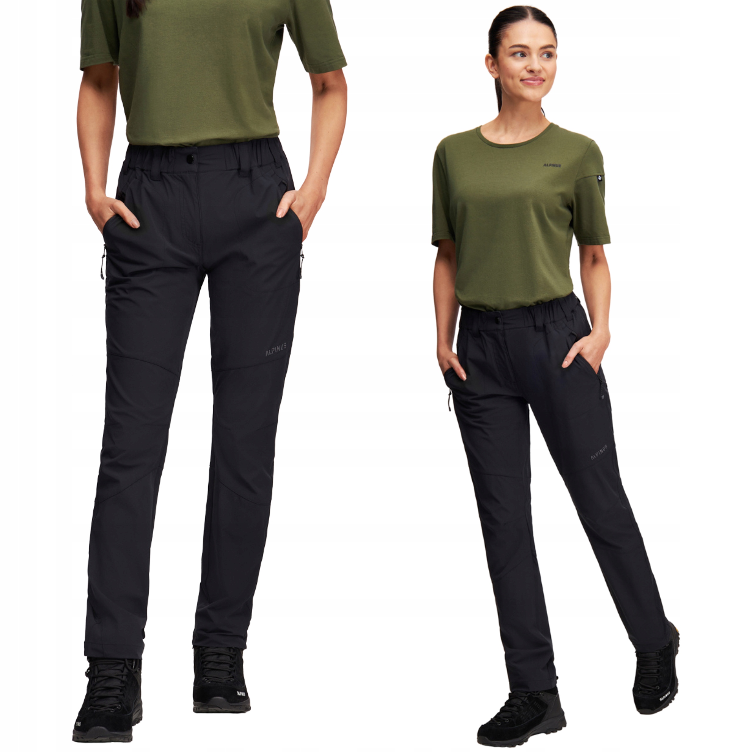 Alpinus Spodnie Damskie Trekkingowe Marmore Taktyczne Turystyczne Czarne L