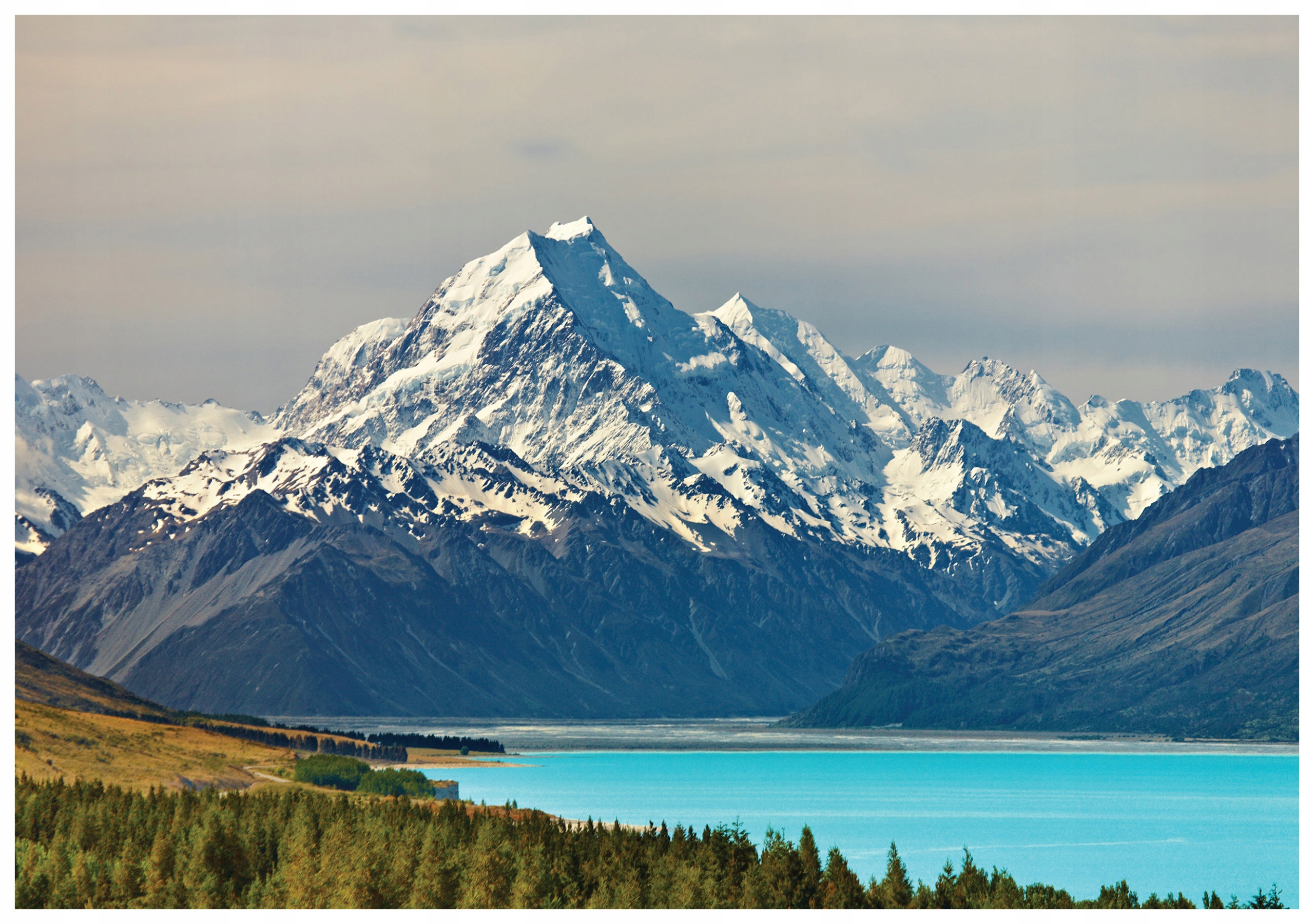 Fototapeta flizelina Hory a jezero ve sněhu zimní krajina 312x219 lepidlo