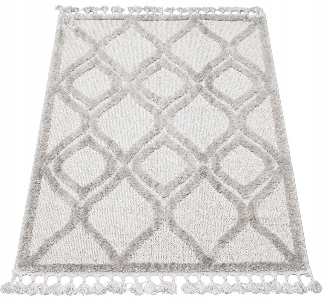 Koberec Shaggy Boho Do Obývačky Mäkký Vlas S Hrubými Strapcami 160X230