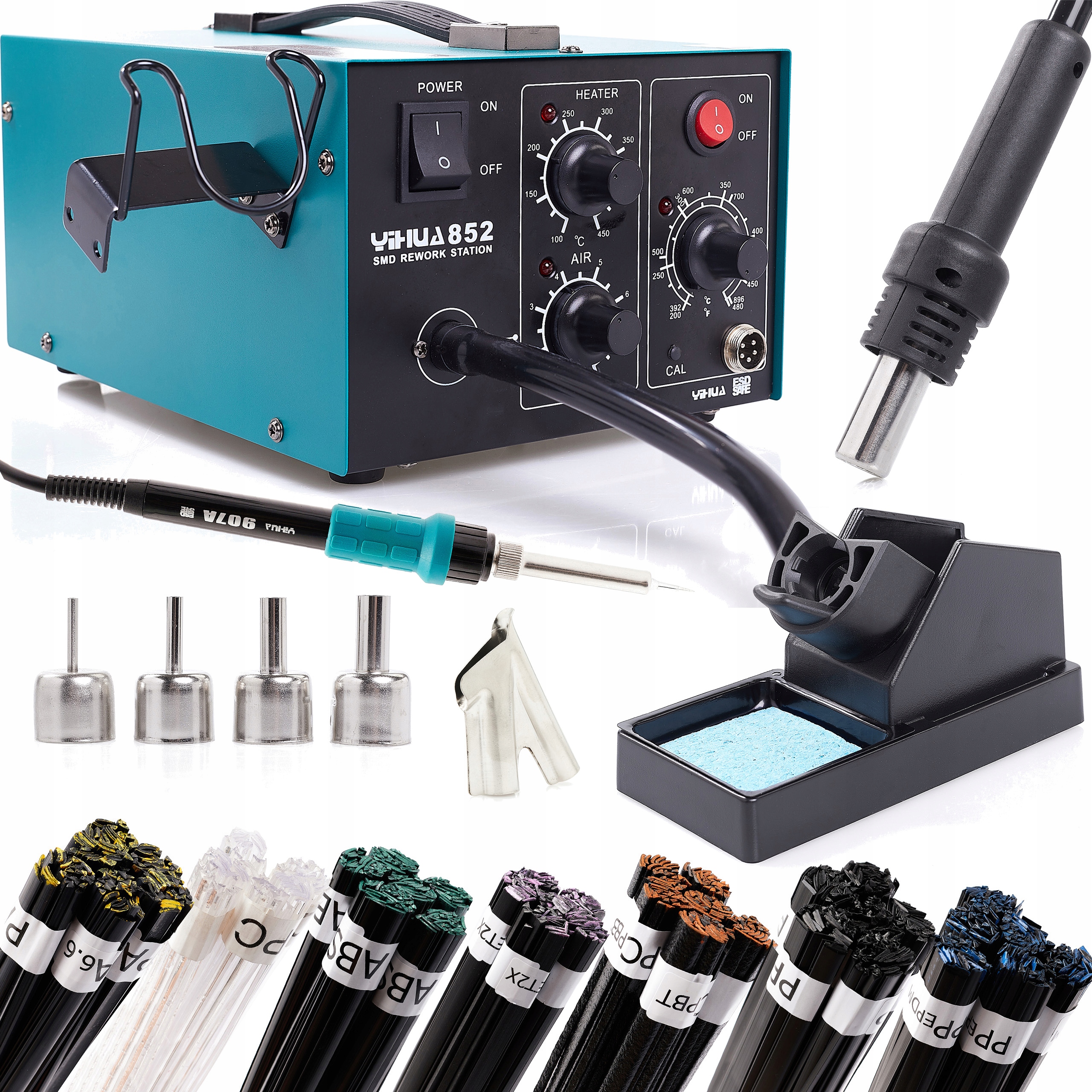 Pájecí Stanice Svářečka Yihua 852 660W 2V1 Sada Spojů 700g Techrebal