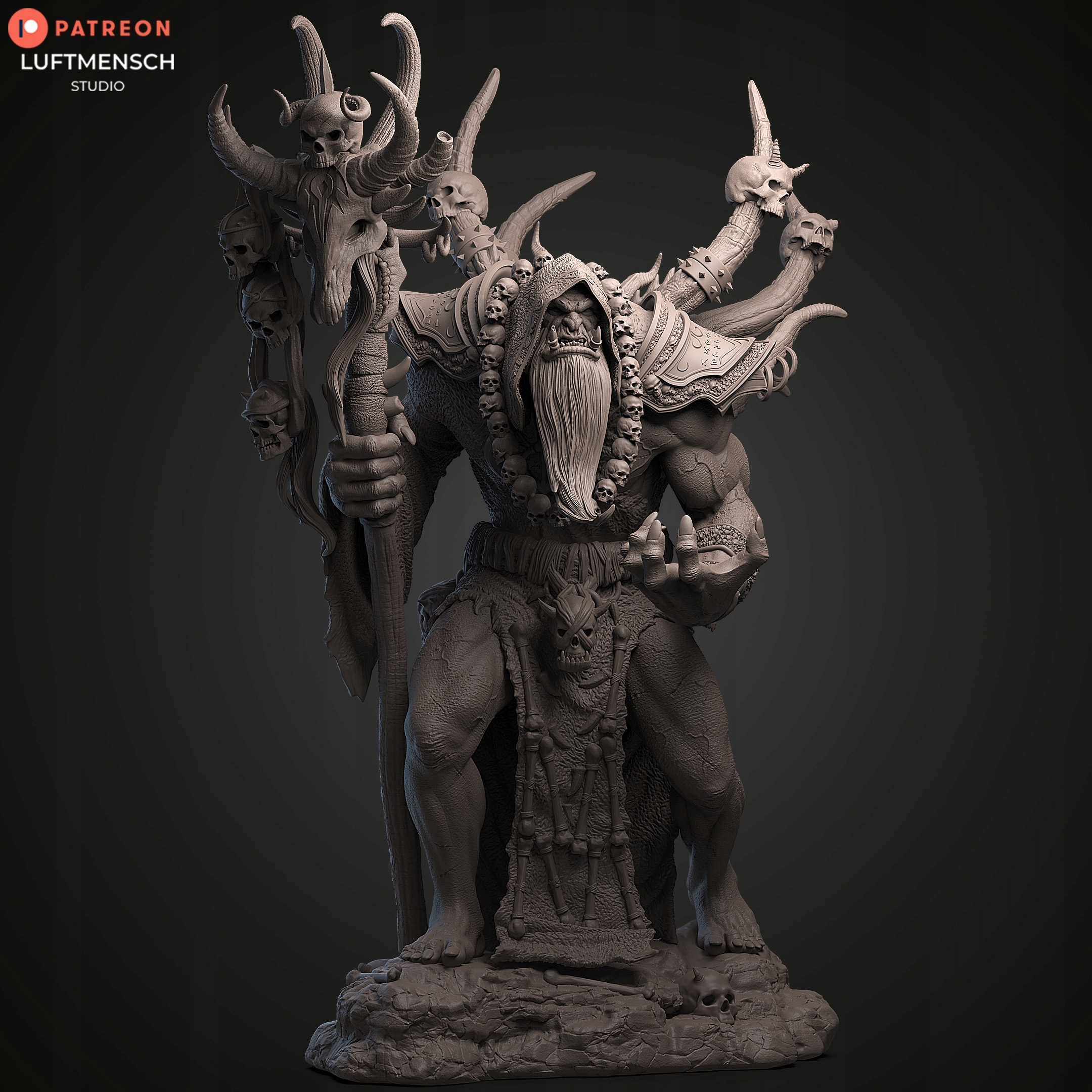 Figurka Guldan 1:6 World of Warcraft 3D Pryskyřice 3D tisk dárek